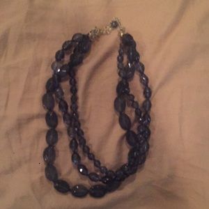 Brand new blue beaded necklace